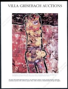 1989 Jean Dubuffet La Garde aux Cimes 1956 painting Grisebach vintage print ad