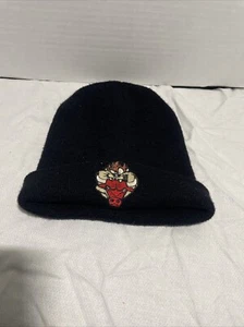 Vintage Looney Tunes Chicago Bulls Tasmanian Devil Winter Beanie 1998 - Picture 1 of 5