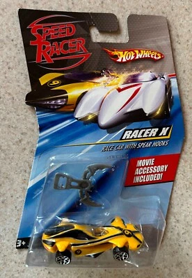 Hot Wheels Speed Racer (2007 Mattel) -- Ganchos de lanza RACER X Coche Vehículo en tarjeta Foto 1 de 2
