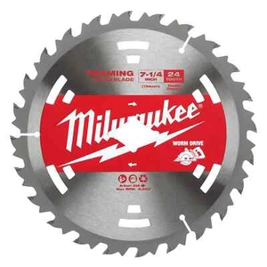 MILWAUKEE 7-1/4" 24T Framing Wood Blade - 5 or 25 Pack - NEW - Picture 1 of 4