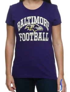 NWT Baltimore Ravens Football NFL Majestic Women’s Shirt Size Small $55 Retail - Picture 1 of 4