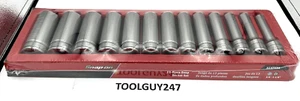HERRAMIENTAS A PRESIÓN 1/2" Drive SAE 13 Piezas Profundo 6PT Cromo Juego de Enchufes 313TSYA NUEVO - Imagen 1 de 8