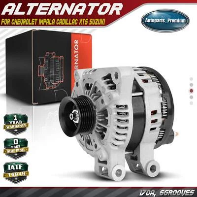 Alternador para Chevrolet Impala 13-14 Cadillac XTS Suzuki 170A 12V CW 6 ranuras Foto 1 de 4