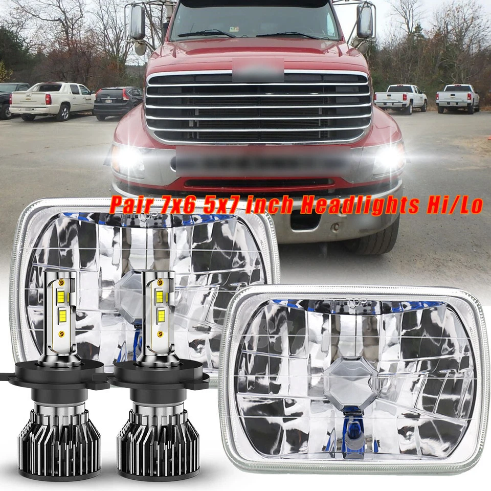 Пара светодиодных фар 7x6 5x7 Hi/Lo DOT для коммерческого грузовика Sterling LT9500 - Изображение 1 из 4