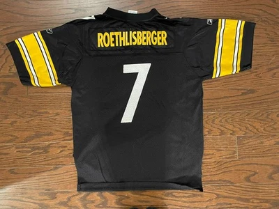 Camiseta deportiva Ben Roethlisberger #7 Pittsburgh Steelers REEBOK para niños grandes (14-16) Foto 1 de 4