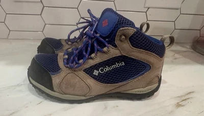 Columbia Redmond Gris/Azul Impermeable Bota de Senderismo Juvenil Talla US 2 Foto 1 de 4