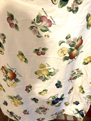 Vintage  Tablecloth cotton Floral 53 x 64"  English Country - Image 1 of 4