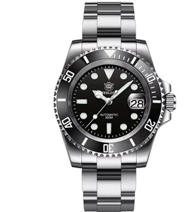STEELDIVE SUB DIVER WATER GHOST 41MM BLACK SEIKO NH35 SAPPHIRE JUBILEE STAINLESS - Bild 1 von 15