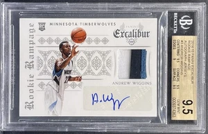 2014-15 Excalibur Andrew Wiggins RPA Rookie Rampage Patch AUTO RC BGS 9.5/10 - Picture 1 of 2