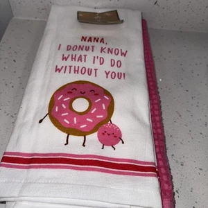 Deborah Connolly Designed Donuts Kitchen Towel- New Set Of 3 - Picture 1 of 7