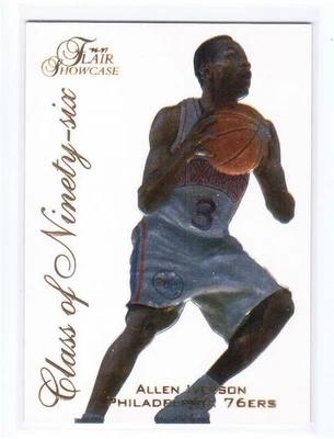 Allen Iverson RC 1996-97 Flair Showcase Clase de Noventa y Seis Novatos Clase 96 Foto 1 de 4