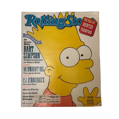 Rolling Stone Magazine Bart Simpson Cover Issue 581 June 28 1990 Matt Groening - Image 1 of 4