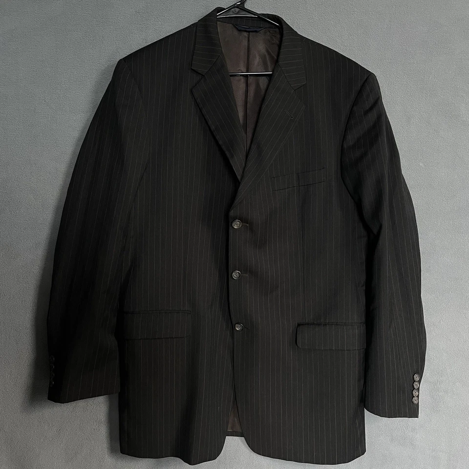 Blazer vintage de lana marrón Burberry manga larga de un solo pecho para hombre talla 44 L Foto 1 de 4