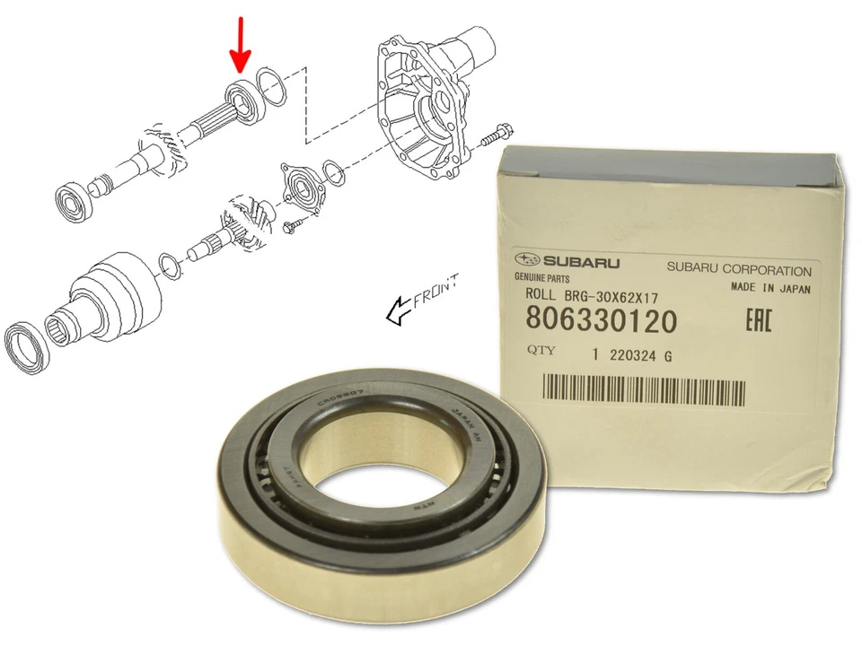 Gearbox Output Shaft Bearing 806330120 OE for Subaru Forester Impreza Legacy - Image 1 of 1