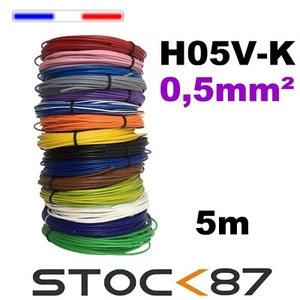 fil de câblage souple H05V-K 0,5mm² - 5 m plusieurs couleurs au choix - Imagen 1 de 1