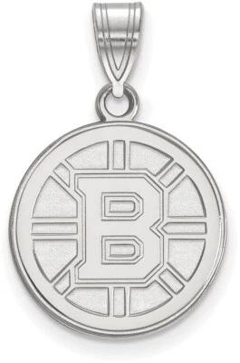 Colgante mediano de plata de ley NHL Boston Bruins por LogoArt Foto 1 de 2