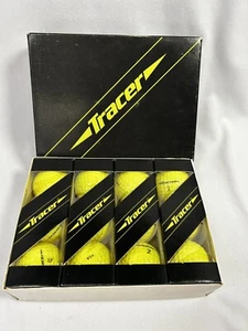 Vintage Tracer PGA Kiddie Surlyn 90 Box of 4 Sleeves of Bright Yellow Golf Balls - Picture 1 of 10