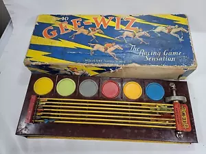 Vintage Gee-Wiz No.40 - Racing Game Tin Litho Simulator Wolverine Horse - Picture 1 of 12