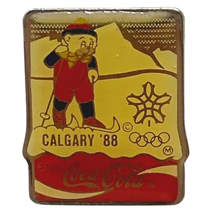 Coca Cola 1988 Calgary Winter Olympic Games (Skiing) Olympics Lapel Pin - Bild 1 von 4