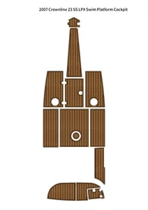 2007 Crownline 23 SS LPX Swim Platform Cockpit Boat EVA Teak Deck Floor Pad Mat - Picture 1 of 24