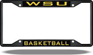 Marco de matrícula negro Wichita State WSU BASKETBALL - Imagen 1 de 1