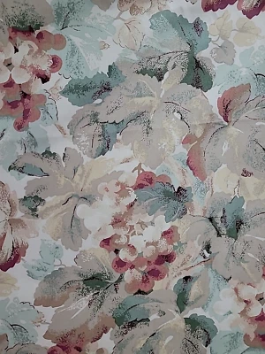 P Kaufmann Floral Leaf Beige Green Mauve Upholstery Decor Fabric 3.4 yds - Image 1 of 4