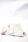 Floriane Jean Bourget Girls Tee Shirt Short Shorts White Beige Size 10 Lot 2