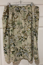 Blair Sz 3XL  Womans Multicolored Floral Skirt w/Elastic Waist
