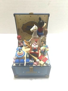 Vintage Disney Schmid Mickeys Toy Chest Musical Box Home on The Range Animated - Picture 1 of 7