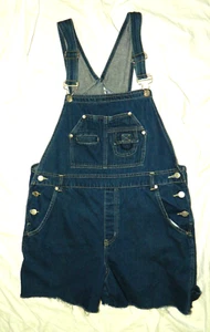Womens Classic ADRIANA SPORT Brand Denim Overall Shorts size Large / 34-36x4 - Picture 1 of 2