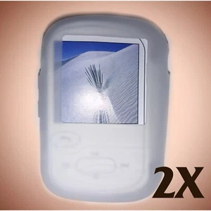 **2X Silicone Skin Case Cover for SanDisk Sansa Clip Sport MP3 Player - Clear** - Picture 1 of 2