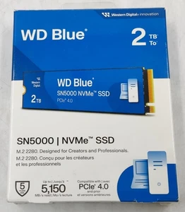 2TB WD Blue SN5000 SSD M.2 2280 Gen4 Solid State Drive - Afbeelding 1 van 3