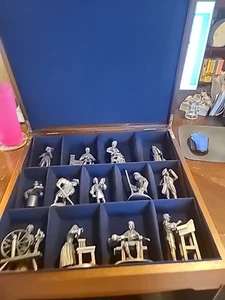 Franklin Mint " The People Of Colonial America " 13 Fine Pewter Figures - Picture 1 of 21