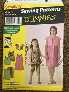 Simplicity Easy Children’s Sewing Pattern No 2378 Size 3-6 Uncut - Picture 1 of 3