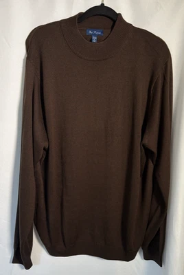 Paul Frederick Sweater Size XL Pullover Long Sleeve Brown Pullover 70% silk - Image 1 of 4