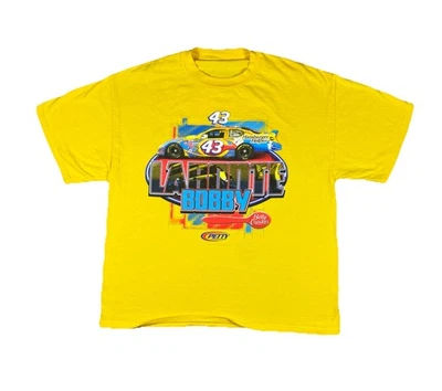 Camiseta De Colección Bobby Lobonte #43 Nascar Racing Promo Amarilla Doble Cara 2XL  Foto 1 de 4
