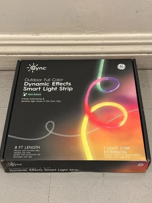 Nueva tira de luz inteligente GE Cync exterior a todo color 8 pies efectos dinámicos Navidad Foto 1 de 4