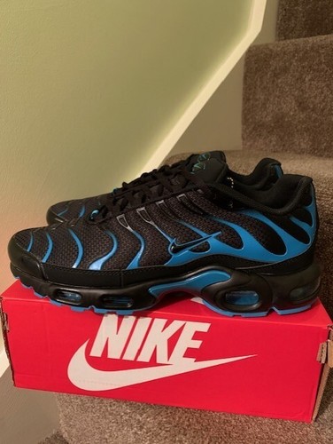 Nike Air Max Plus TN Uomo UK8.5 Nero Blu UK 8.5