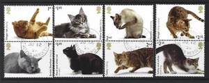 GREAT BRITAIN 2022 CATS SET OF 8 IN PAIRS FINE USED - Imagen 1 de 1