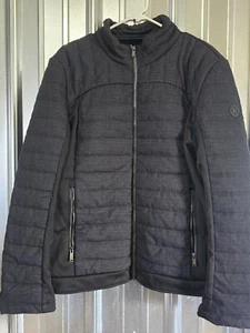 Karl Lagerfeld Paris black quilted Bomber puffer jacket Size L - Picture 1 of 6