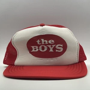 Vintage The Boys Supermarket LA Snapback Trucker Hat Red/White Cap - Picture 1 of 6