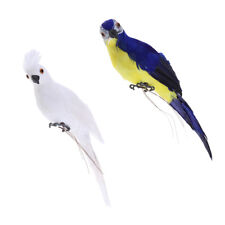 2Pcs Realistic Macaw Parrot Artificial Feather Bird Animal Ornament Toy
