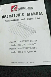 Cesta de heno Farmhand y manual de operador y distribuidor P/N 1PD214 - Imagen 1 de 8