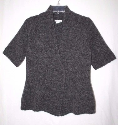 Suéter cárdigan gris oscuro manga corta Tweeds para mujer talla L Foto 1 de 4