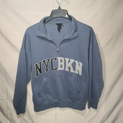 H&M Sudadera con Capucha Para Hombre S Cremallera Completa Bolsillo Canguro Brooklyn Ciudad de Nueva York Foto 1 de 4
