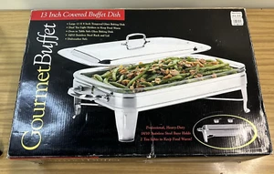 GOURMET BUFFET 13 Zoll ÜBERDACHTE SCHÜSSEL Edelstahl TOP ZUSTAND - Bild 1 von 10