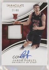 2016 Immaculate Collegiate Signature /99 Jakob Poeltl RPA Rookie Patch Auto RC