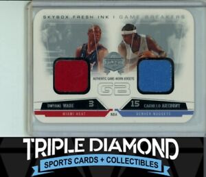 2004-05 Skybox Fresh Ink Dwyane Wade Carmelo Anthony Dual Patch #129/199 S531