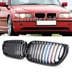 M-color Gloss Kidney Front Grille for BMW E46 3 Series 4 Door 2002-2005 Facelift - Picture 1 of 9
