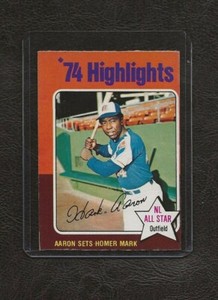 1975 O-Pee-Chee #1 Hank Aaron, Milwaukee Brewers, HOF, EX-MT (OC), Tough!